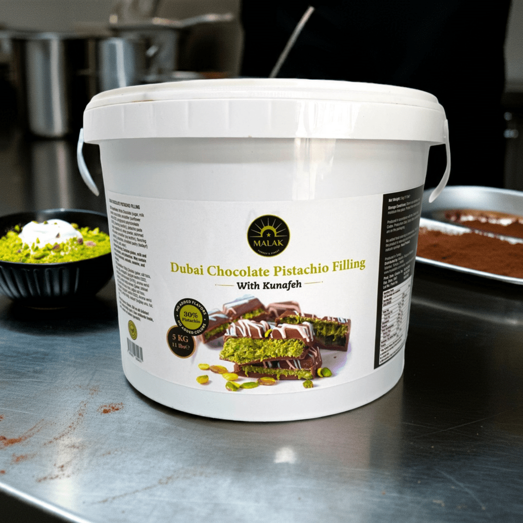 Malak Dubai Chocolate Pistachio Filling with with Kunafeh - 30% Pistachio - TryAladdin
