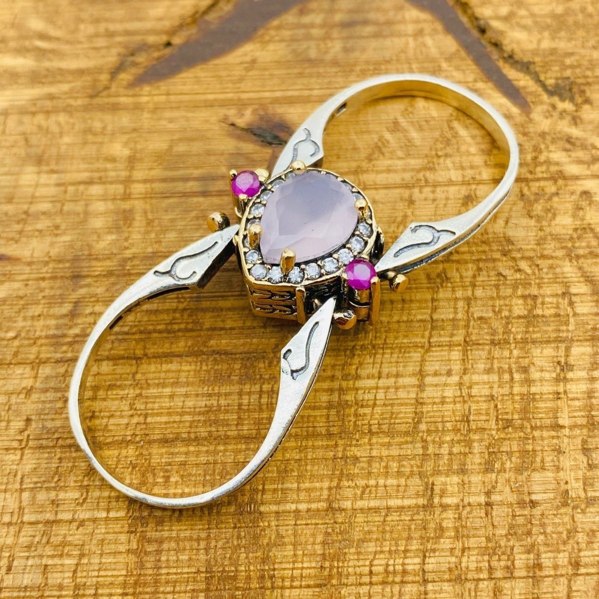 Unique Handmade Multi Stone Ring - TryAladdin