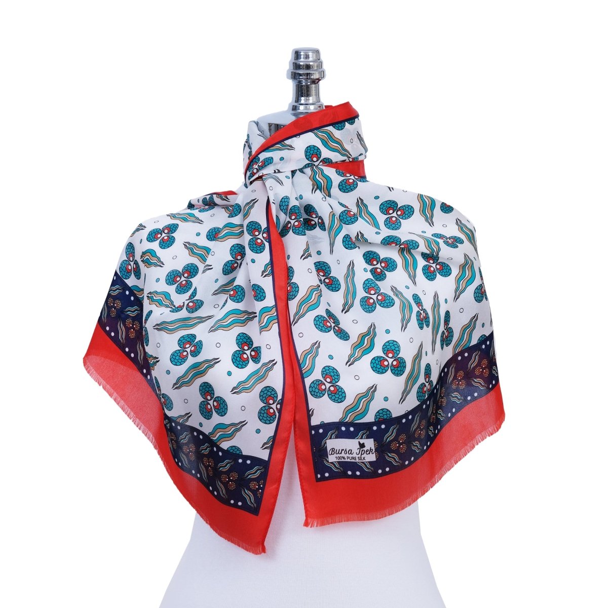 Cintemani Breathable Silk Scarf in Blood Red Color - TryAladdin