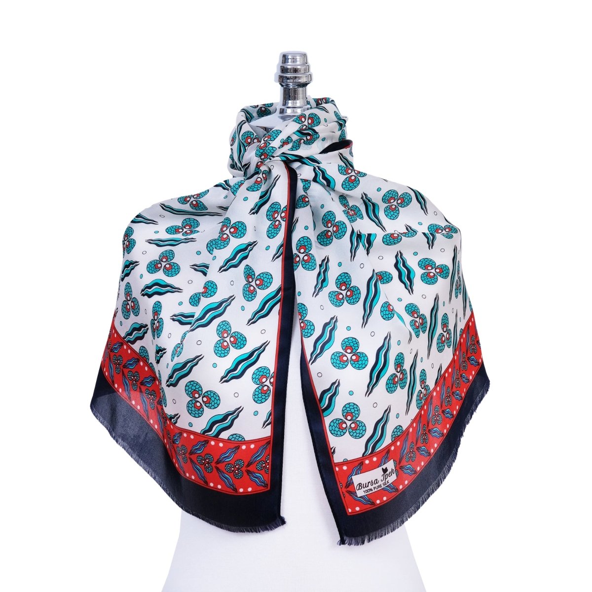 Cintemani Breathable Silk Scarf in Dark Slate Color - TryAladdin