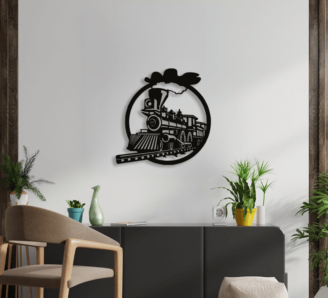 NR Dizayn | Train Decorative Metal Wall Art - TryAladdin