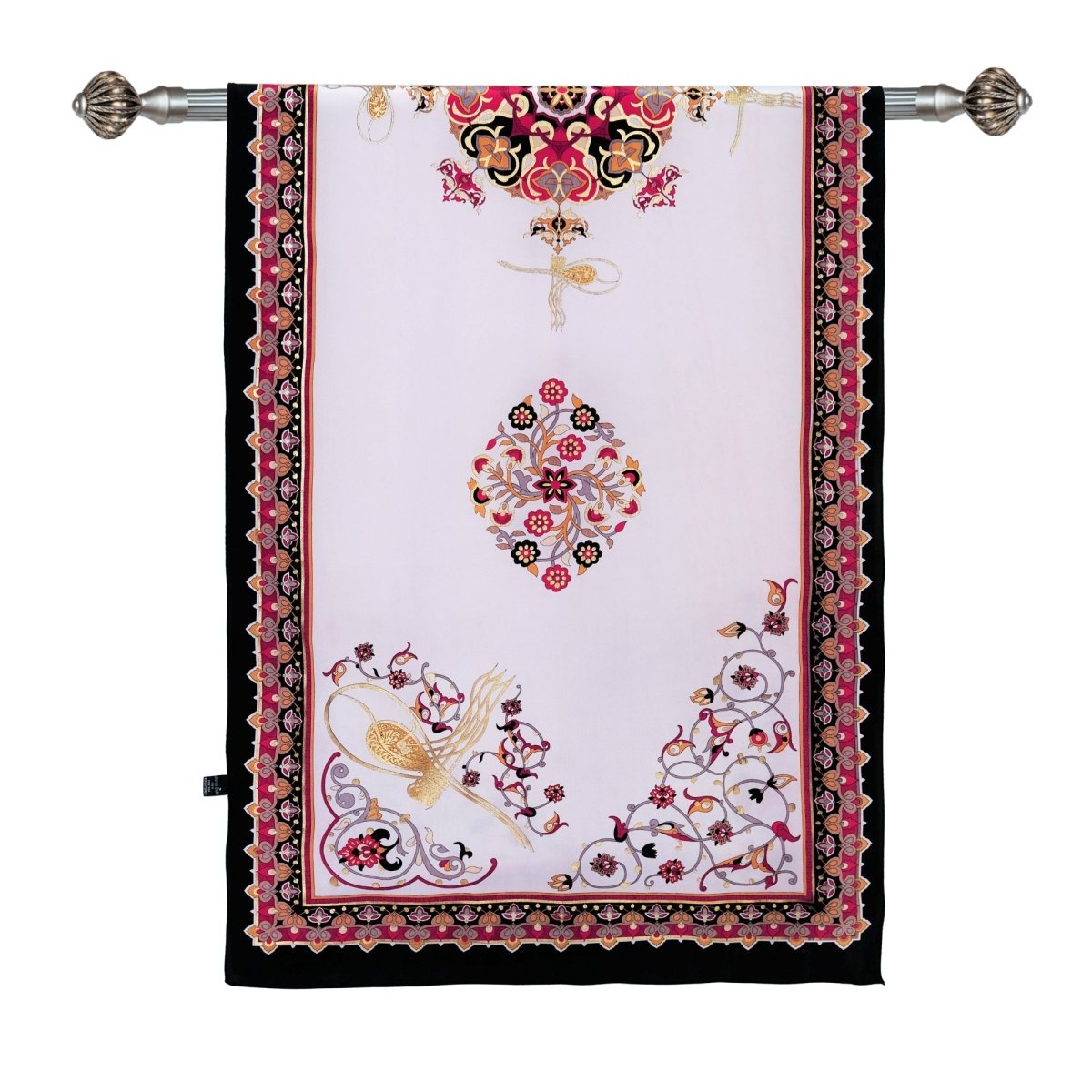 Tugra Breathable Lightweight Scarf in Black and Red Color - TryAladdin