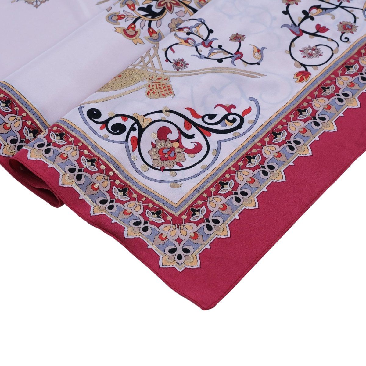 Tugra Breathable Lightweight Scarf in Red Color - TryAladdin