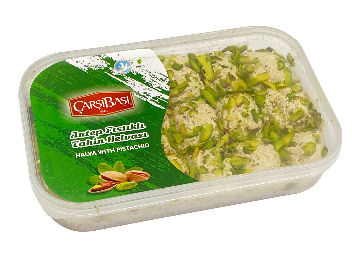 Premium Antep Pistachio Tahini Halva (Helva) - 400g Block