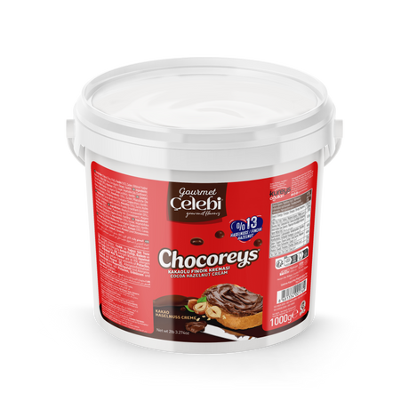 Celebiogullari Professional Cocoa Hazelnut Cream (13% Hazelnut) - 500g, 1kg & 5kg Buckets