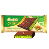 Ulker Dubai Chocolate bar with Antep pistachio cream and visible crunchy kadaif pieces