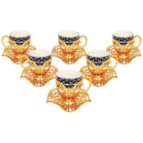 Acar | Turkish Coffee Set of Six - Busra - Topkapi - Gold - TryAladdin