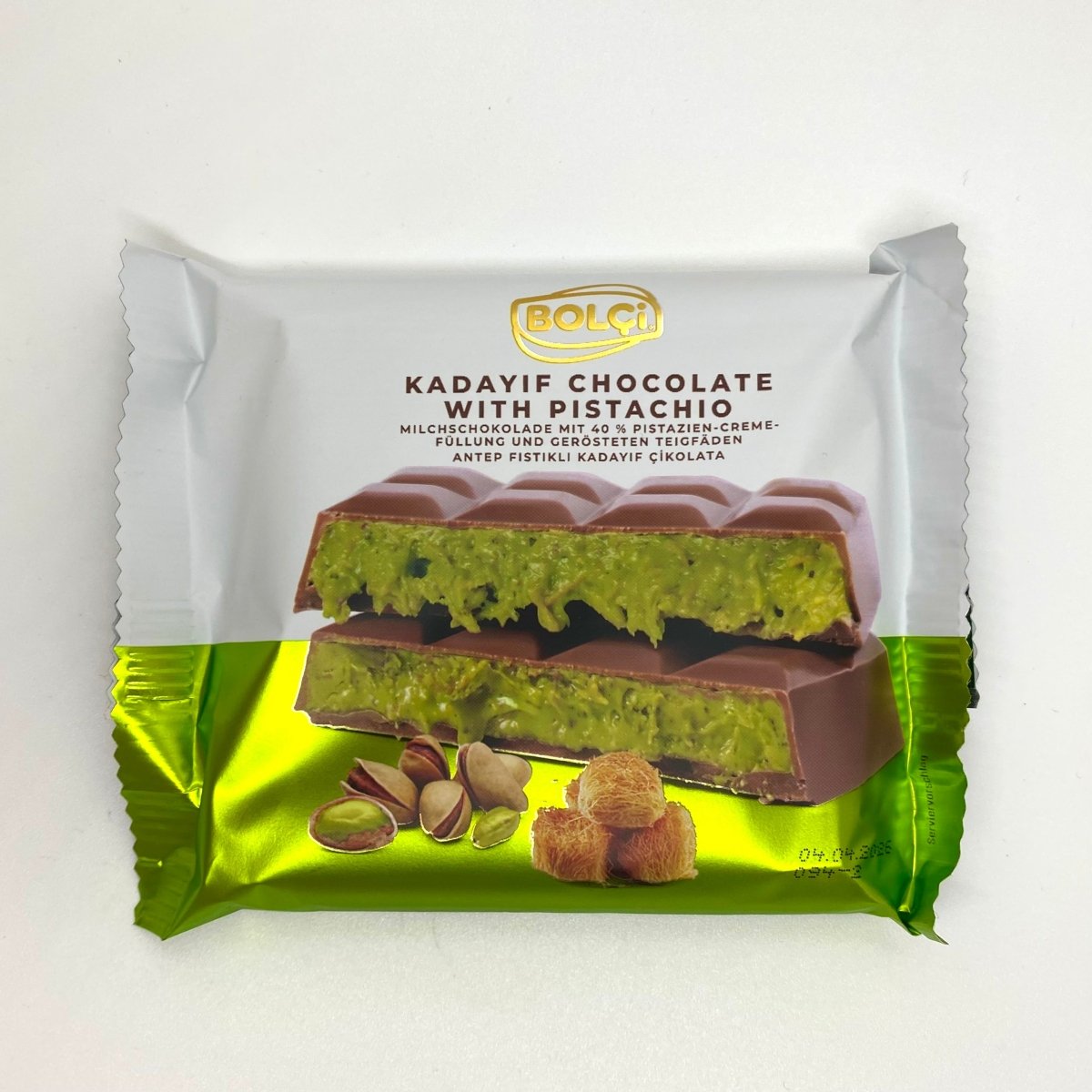 Antep Pistachio & Kadayif Dubai Chocolate Bar - Unique Middle Eastern Delight - TryAladdin