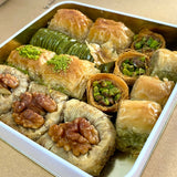 Asi | Assorted Pistachio and Walnut Baklava in Gift Metal Box - TryAladdin