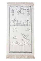 Colorful Washable Educational Religious Toy Kids Prayer Rug Set Blue - TryAladdin