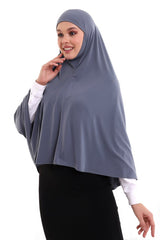 Gray Malaysian Model Practical Hijab Top Sleeveless Combed Cotton Hijab Souffle Scarf - TryAladdin