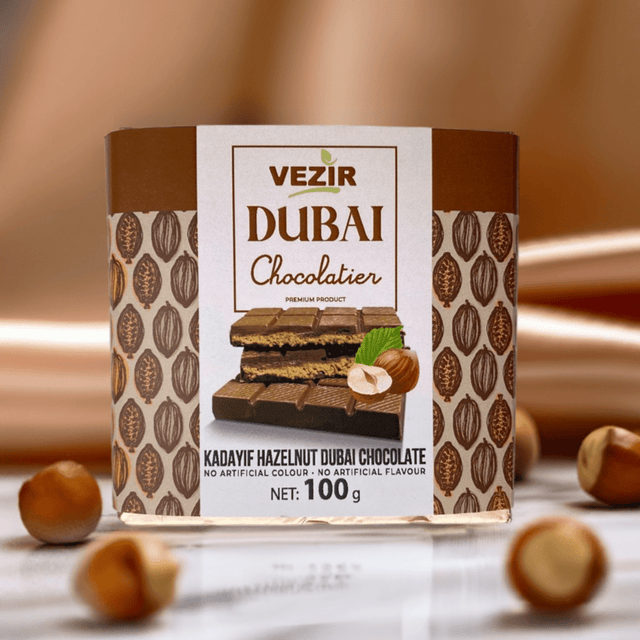 Hazelnut Praline Dubai Chocolate Bar – Crispy & Nutty Delight - TryAladdin