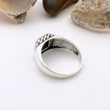 Men's Black Onyx Stone 925 Sterling Silver Ring - TryAladdin