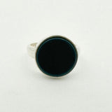 Men's Natural Green Gemstone Silver Ring - TryAladdin