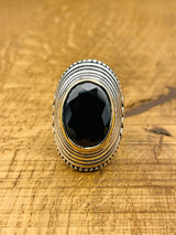 Onyx Silver Ring - TryAladdin