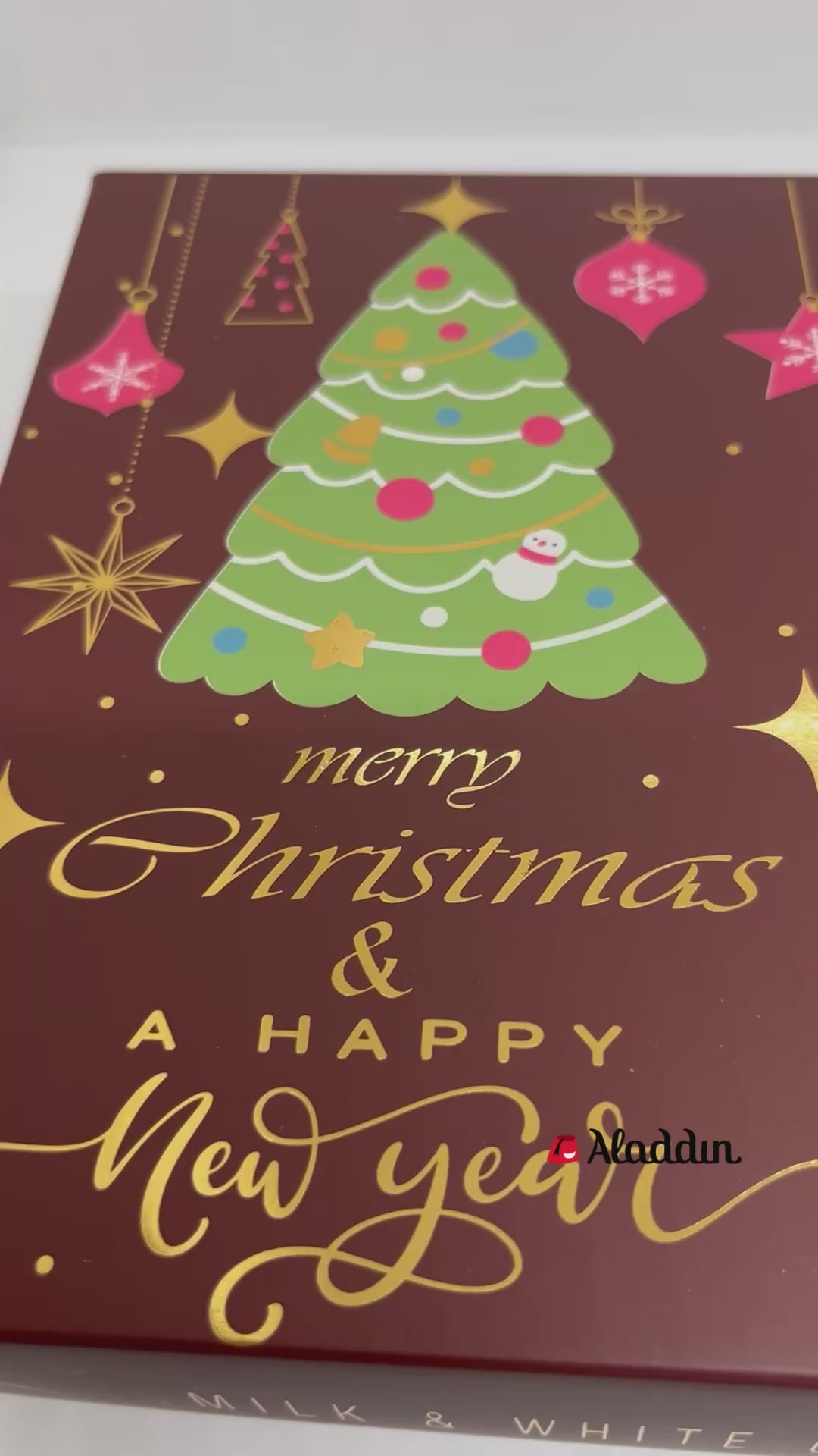 Ema mléčné a bílé čokoládové lanýže plněné kokosovým krémem - Vánoční krabička - 250g