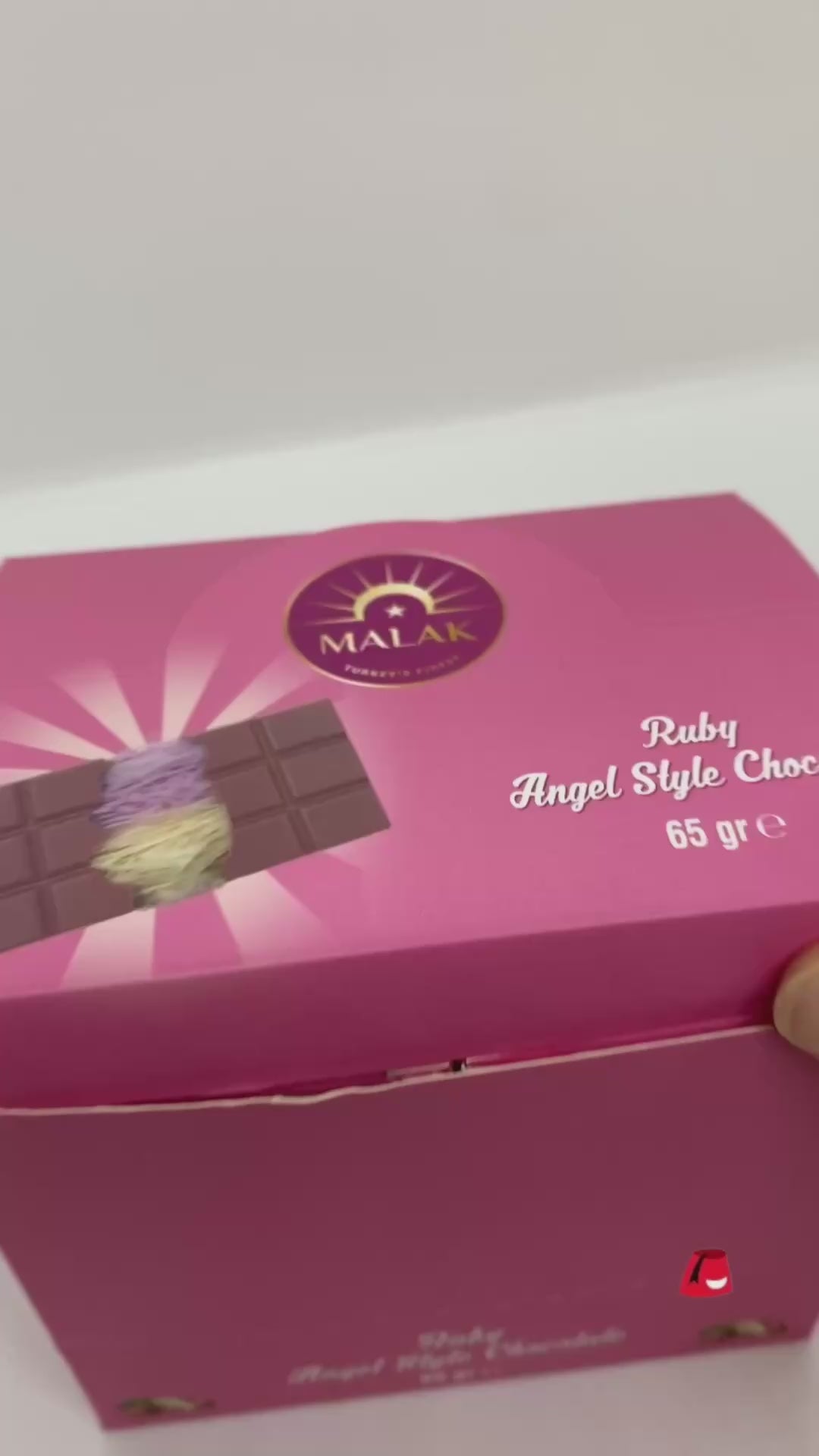 Malak Angel Hair Ruby Chocolate with Pistachio & Cotton Candy - 65gr