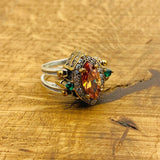 Reversible Ring, Citrine - Onyx Stone - TryAladdin