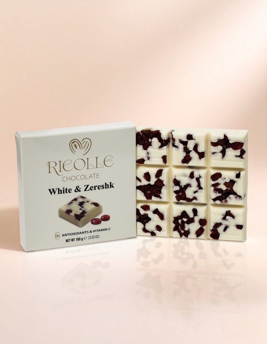 Ricolle White Chocolate with Zereshk Grape - 100gr - TryAladdin