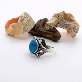 Unisex Blue Turquoise Stone Ring - TryAladdin