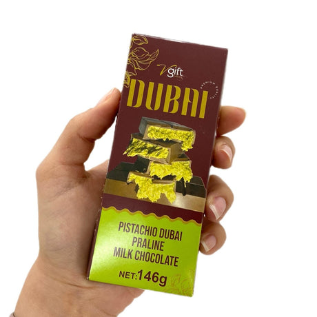 V - Gift Pistachio Praline Dubai Chocolate Bar – 146g - TryAladdin
