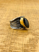 Women's Black Onyx Silver Ring - TryAladdin