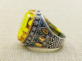 Yellow Tourmaline Men's Ring - TryAladdin