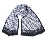 Cintemani Breathable Silk Scarf in Black Color - TryAladdin