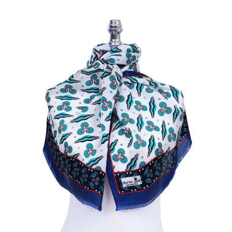 Cintemani Breathable Silk Scarf in Blue Color - TryAladdin
