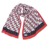 Cintemani Breathable Silk Scarf in Vibrant Red Color - TryAladdin