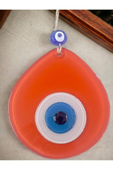 Blue Nazar Beaded Orange Color Nazar Bead Drop Pattern - TryAladdin