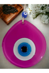 Blue Nazar Beaded Pink Color Drop Pattern Handmade Wall Ornament - TryAladdin