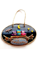 Colorful Owl Welcome Handmade Door Ornament - TryAladdin
