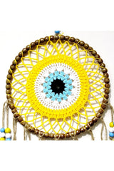 Handmade Wall Ornament With Yellow Motif Colored Beads - TryAladdin