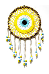 Handmade Wall Ornament With Yellow Motif Colored Beads - TryAladdin