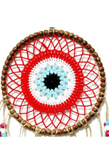 Red Motif Colored Beaded Handmade Wall Ornament - TryAladdin