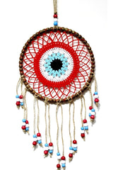 Red Motif Colored Beaded Handmade Wall Ornament - TryAladdin
