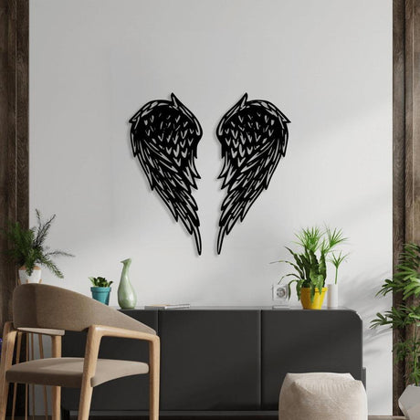 NR Dizayn | Angel Wings Decorative Metal Wall Art - TryAladdin