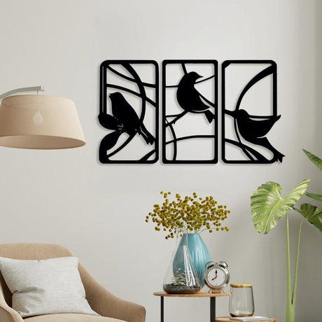 NR Dizayn | Bird Motif Decorative Metal Wall Art - TryAladdin