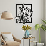 NR Dizayn | Floral Motif Decorative Metal Wall Art - TryAladdin