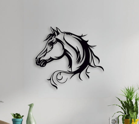 NR Dizayn | Horse Silhouette Metal Wall Art - TryAladdin
