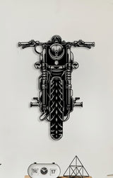 NR Dizayn | Motorcycle Front View Metal Wall Art - TryAladdin