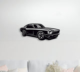 NR Dizayn | Mustang Car Side View Decorative Metal Wall Art - TryAladdin