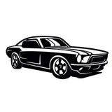 NR Dizayn | Mustang Car Side View Decorative Metal Wall Art - TryAladdin