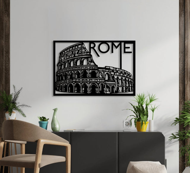 NR Dizayn | Rome Colosseum Decorative Metal Wall Art - TryAladdin
