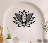 NR Dizayn | Woman & Lotus Decorative Metal Wall Art - TryAladdin