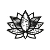 NR Dizayn | Woman & Lotus Decorative Metal Wall Art - TryAladdin