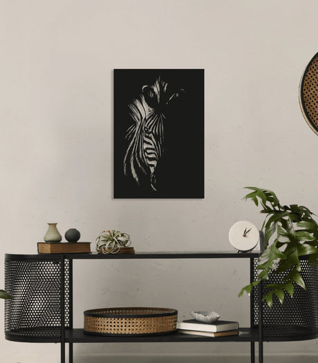 NR Dizayn | Zebra Themed Decorative Metal Wall Art - TryAladdin