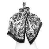 Sirali Lale Breathable Silk Scarf in Charcoal Color - TryAladdin