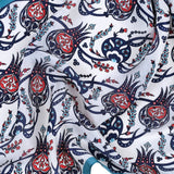 Sirali Lale Breathable Silk Scarf in Deep Sea Blue Color - TryAladdin